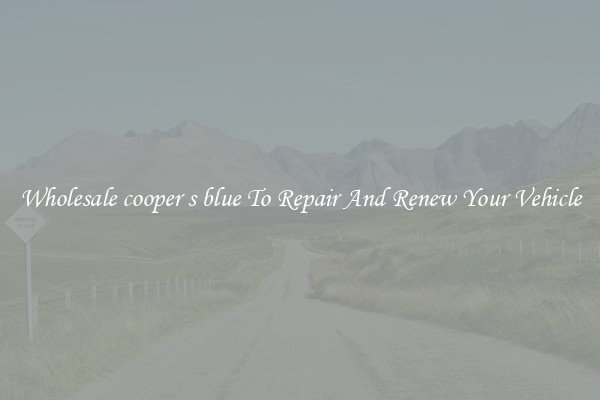 Wholesale cooper s blue To Repair And Renew Your Vehicle