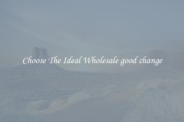 Choose The Ideal Wholesale good change