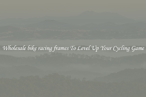 Wholesale bike racing frames To Level Up Your Cycling Game