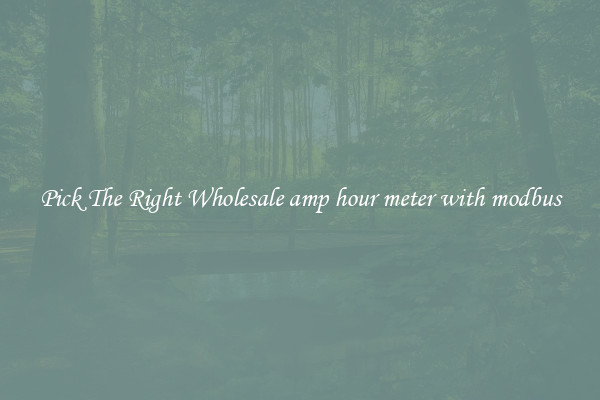 Pick The Right Wholesale amp hour meter with modbus