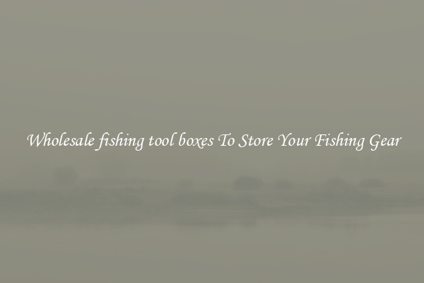 Wholesale fishing tool boxes To Store Your Fishing Gear