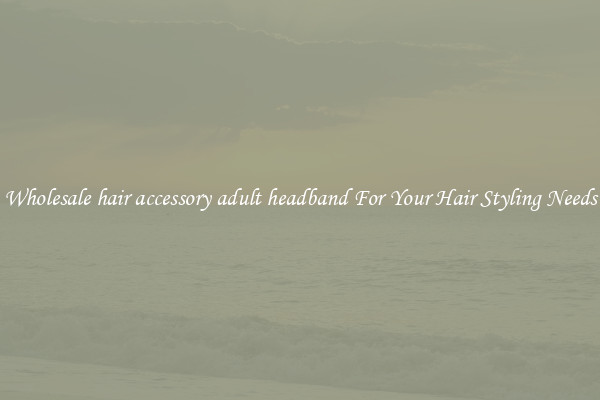Wholesale hair accessory adult headband For Your Hair Styling Needs