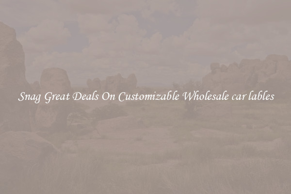 Snag Great Deals On Customizable Wholesale car lables