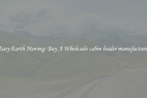 Easy Earth Moving: Buy A Wholesale cabin loader manufacturer