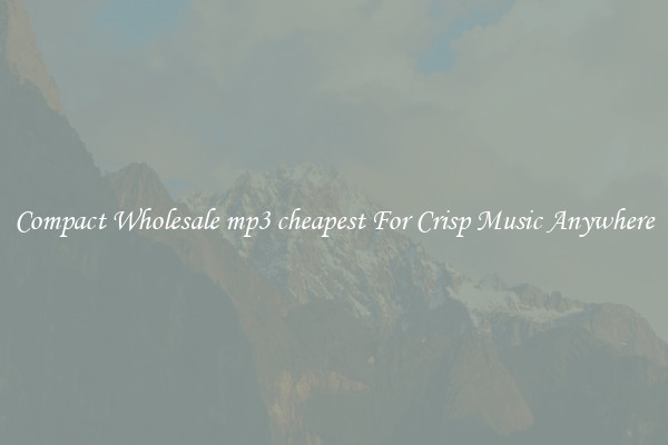 Compact Wholesale mp3 cheapest For Crisp Music Anywhere
