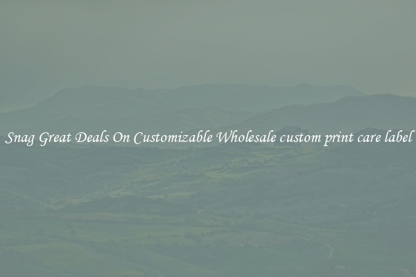 Snag Great Deals On Customizable Wholesale custom print care label