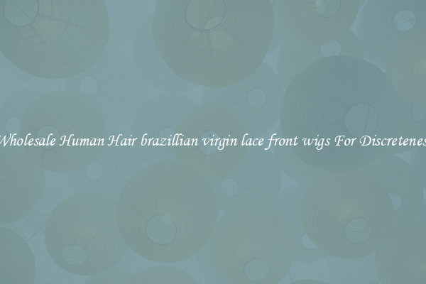 Wholesale Human Hair brazillian virgin lace front wigs For Discreteness