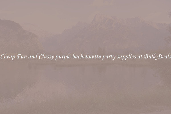 Cheap Fun and Classy purple bachelorette party supplies at Bulk Deals