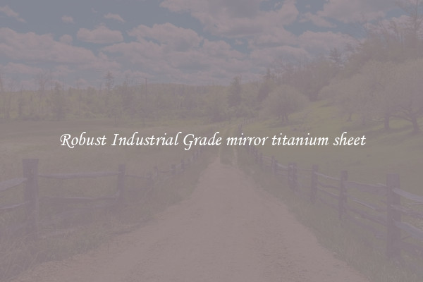 Robust Industrial Grade mirror titanium sheet