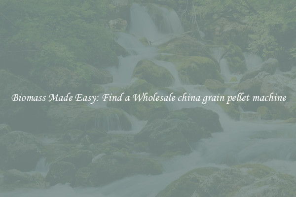  Biomass Made Easy: Find a Wholesale china grain pellet machine 