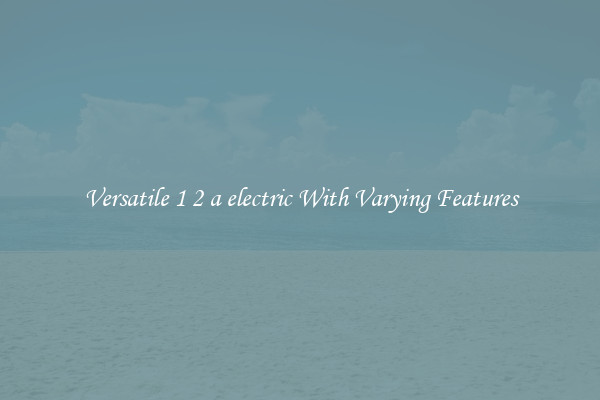 Versatile 1 2 a electric With Varying Features